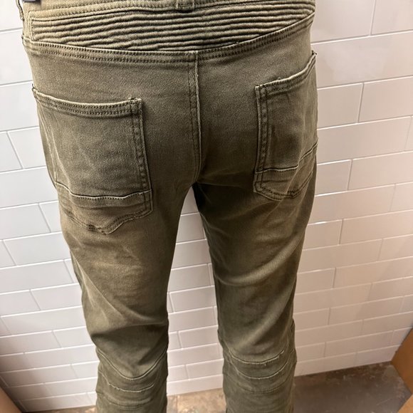 GRAY EARTH MEN'S JEANS ASST SIZES OLIVE BC046 - Picture 2 of 2